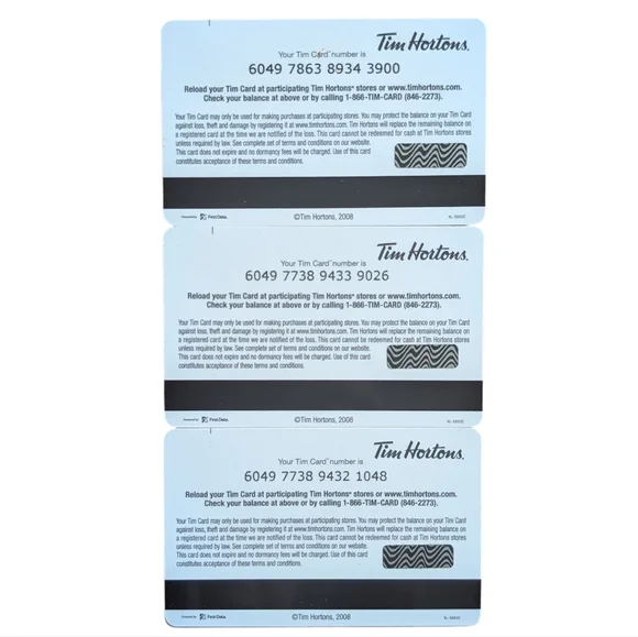 Tim Hortons Gift Cards Timbits Hockey Zamboni Rink Scene Lot of 3 Zero Balance - Picture 2 of 4